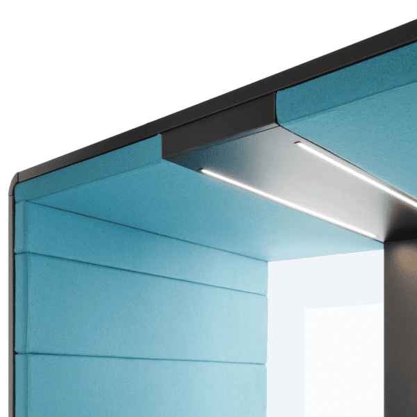 Hush Meet open closeup van het plafond met traploos verstelbare ledverlichting