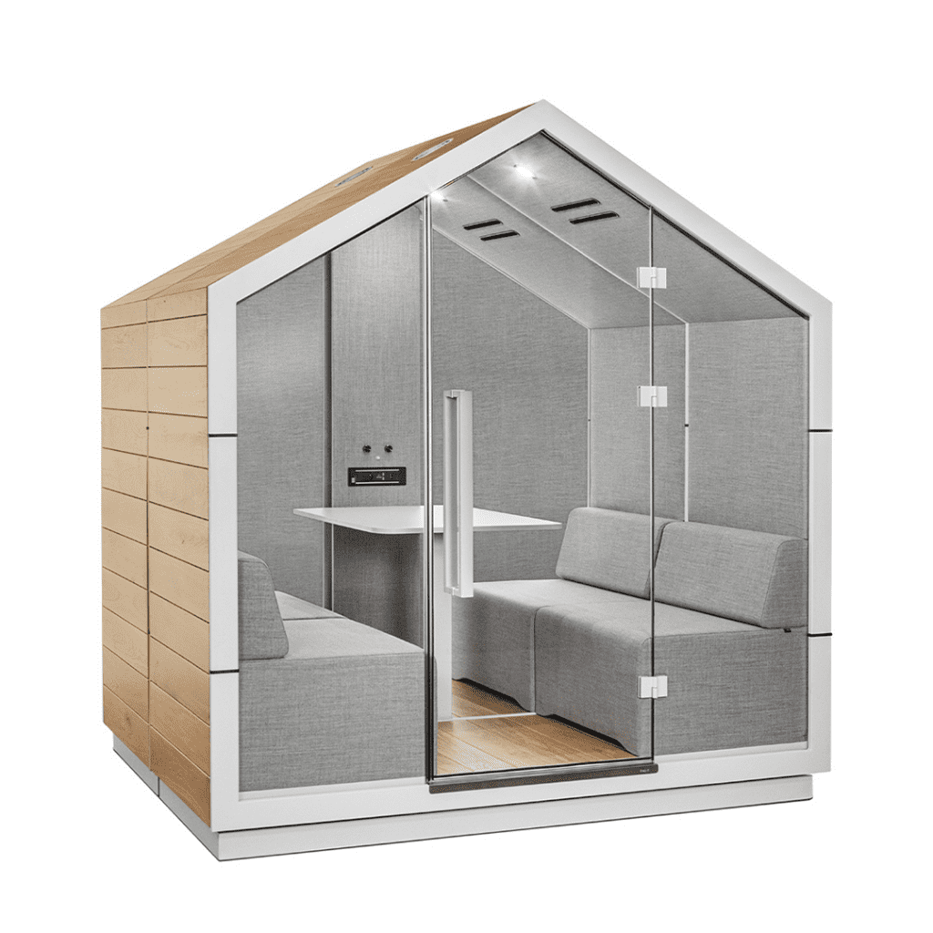 Bejot Treehouse.4 akoestische vergaderunit voor op kantoor schuin