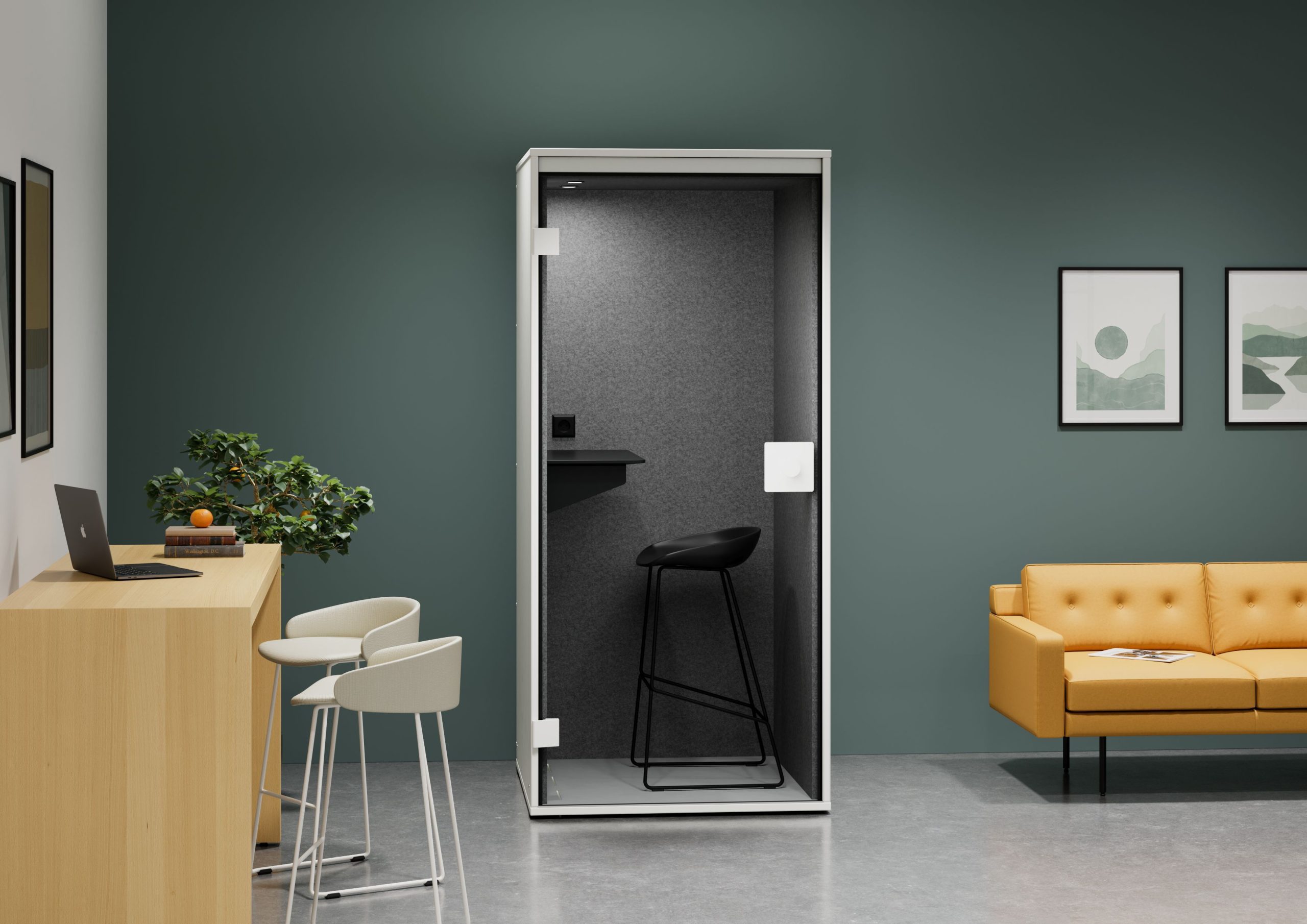 Voordelige budget belcel BAG Focus in kantoor met bureau en bank