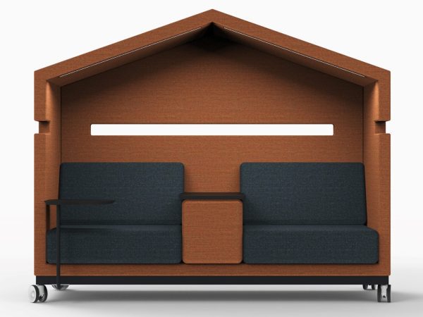 Haus Sofa voor 2 personen in kleuren rood en zwart