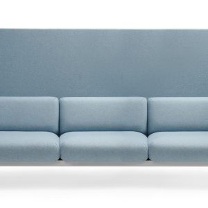 akoestische bank met hoge rugleuning