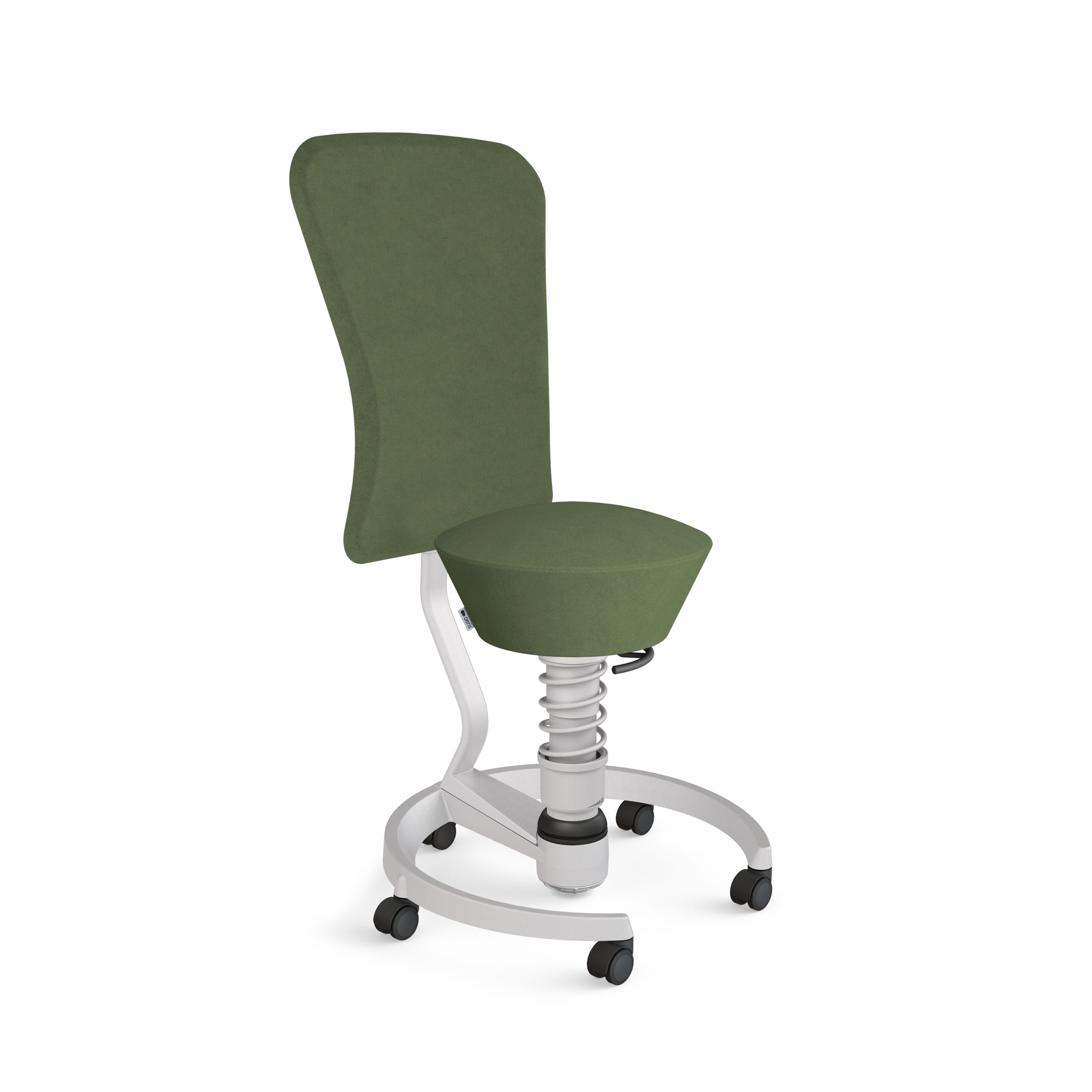 Balance kruk met leuning in kleur groen