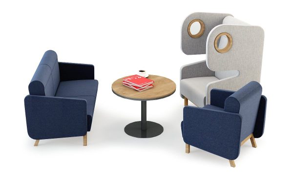 Packman akoestische armchair in kleur grijs